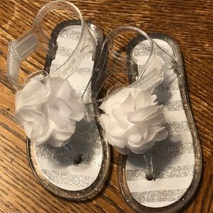 Toddler Size 8 Sparkle Jelly Sandals